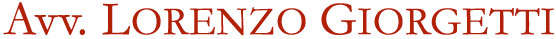Avv. Lorenzo Giorgetti